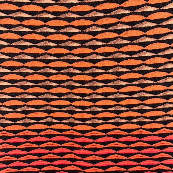 Women's Missoni Half Sleeve Ombre Woven Orange Red Black Dress Dressy - Picture 5 of 8